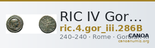 RIC IV Gordian III 286B — CANOA