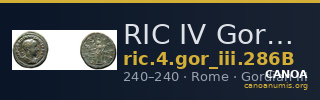 RIC IV Gordian III 286B — CANOA