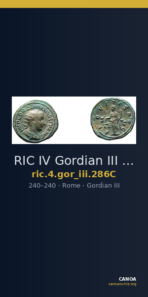 RIC IV Gordian III 286C — CANOA