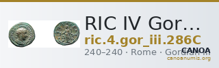 RIC IV Gordian III 286C — CANOA