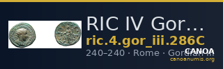RIC IV Gordian III 286C — CANOA