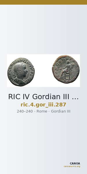 RIC IV Gordian III 287 — CANOA