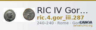 RIC IV Gordian III 287 — CANOA