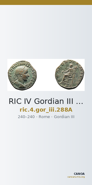 RIC IV Gordian III 288A — CANOA