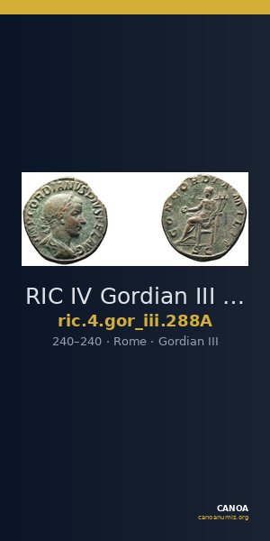 RIC IV Gordian III 288A — CANOA