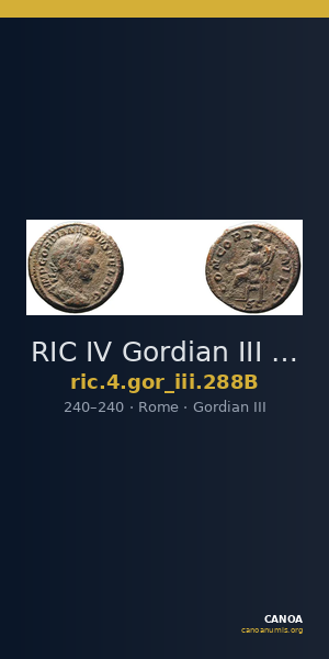 RIC IV Gordian III 288B — CANOA
