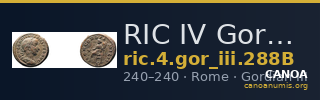 RIC IV Gordian III 288B — CANOA