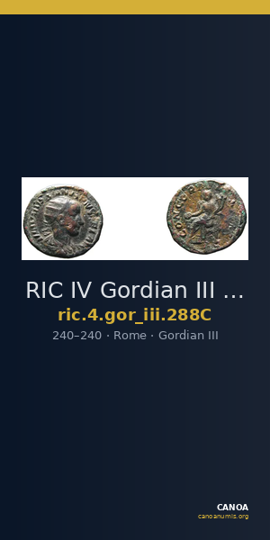 RIC IV Gordian III 288C — CANOA