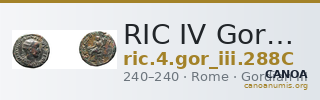 RIC IV Gordian III 288C — CANOA