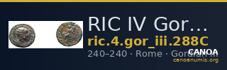 RIC IV Gordian III 288C — CANOA