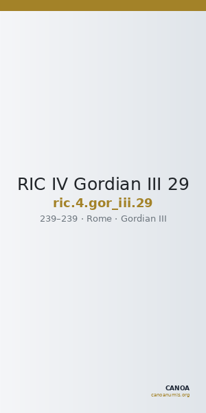 RIC IV Gordian III 29 — CANOA