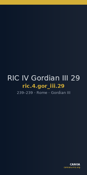 RIC IV Gordian III 29 — CANOA