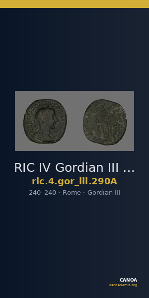 RIC IV Gordian III 290A — CANOA