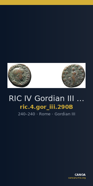 RIC IV Gordian III 290B — CANOA