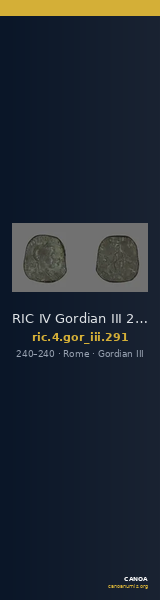 RIC IV Gordian III 291 — CANOA