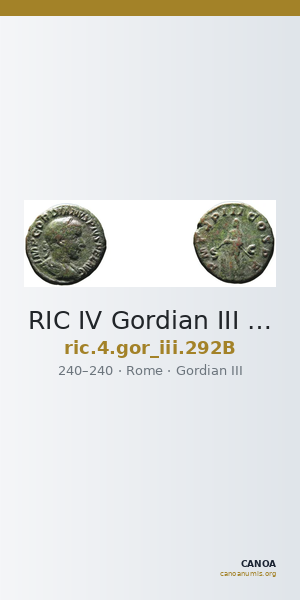 RIC IV Gordian III 292B — CANOA