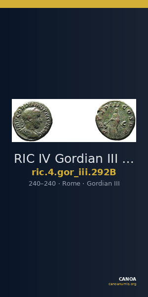 RIC IV Gordian III 292B — CANOA