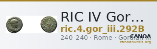 RIC IV Gordian III 292B — CANOA