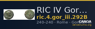 RIC IV Gordian III 292B — CANOA