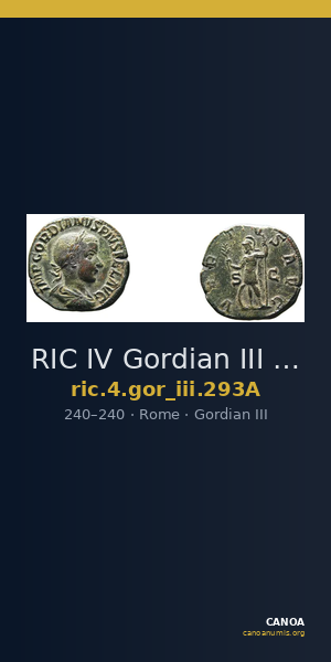RIC IV Gordian III 293A — CANOA