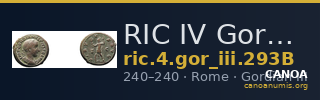 RIC IV Gordian III 293B — CANOA