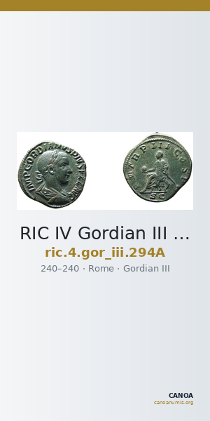 RIC IV Gordian III 294A — CANOA