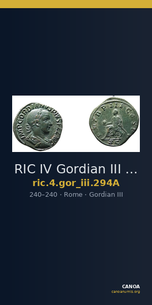 RIC IV Gordian III 294A — CANOA