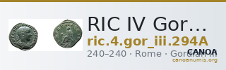 RIC IV Gordian III 294A — CANOA