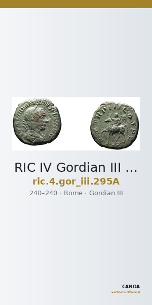 RIC IV Gordian III 295A — CANOA