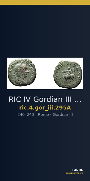 RIC IV Gordian III 295A — CANOA