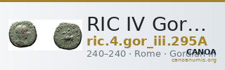 RIC IV Gordian III 295A — CANOA