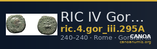 RIC IV Gordian III 295A — CANOA