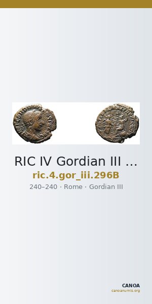 RIC IV Gordian III 296B — CANOA