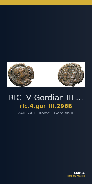 RIC IV Gordian III 296B — CANOA