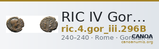 RIC IV Gordian III 296B — CANOA