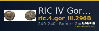 RIC IV Gordian III 296B — CANOA