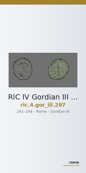 RIC IV Gordian III 297 — CANOA