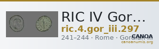 RIC IV Gordian III 297 — CANOA