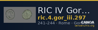 RIC IV Gordian III 297 — CANOA