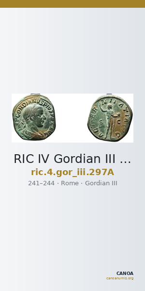 RIC IV Gordian III 297A — CANOA