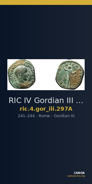 RIC IV Gordian III 297A — CANOA