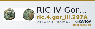 RIC IV Gordian III 297A — CANOA