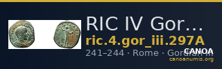 RIC IV Gordian III 297A — CANOA