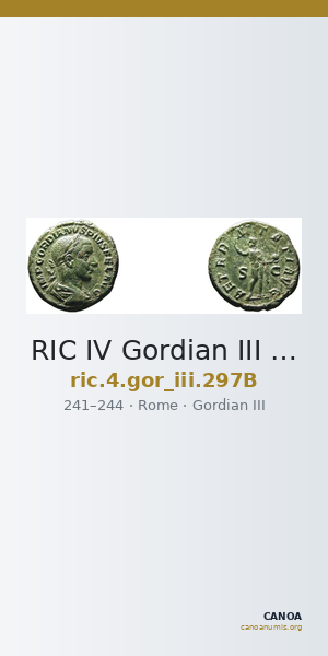 RIC IV Gordian III 297B — CANOA
