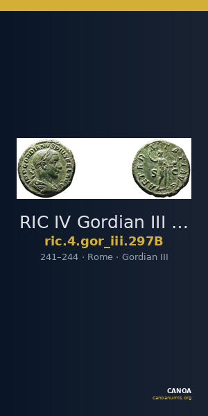RIC IV Gordian III 297B — CANOA