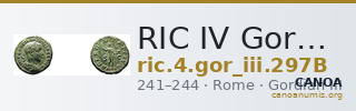 RIC IV Gordian III 297B — CANOA