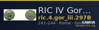 RIC IV Gordian III 297B — CANOA