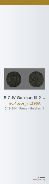 RIC IV Gordian III 298A — CANOA