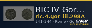 RIC IV Gordian III 298A — CANOA