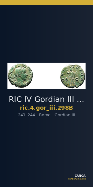 RIC IV Gordian III 298B — CANOA